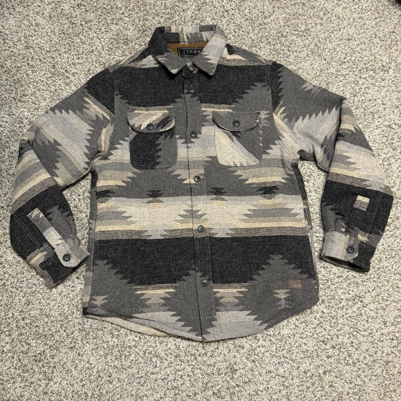 Jachs Other - Jachs New York Mens S Jacket Gray Aztec Sherpa Fleece Lined Wool Blend Shirt